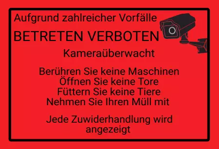 Warnschild Zutritt verbotenWarnung - Zutritt verboten BETRETEN VERBOTEN Bild