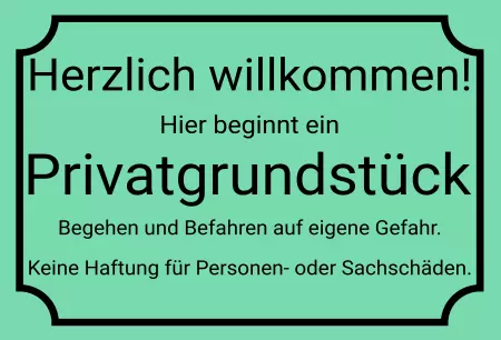 Warnschild Zutritt verboten Warnung - Zutritt verboten Hier beginnt ein Privatgrundstück Bild