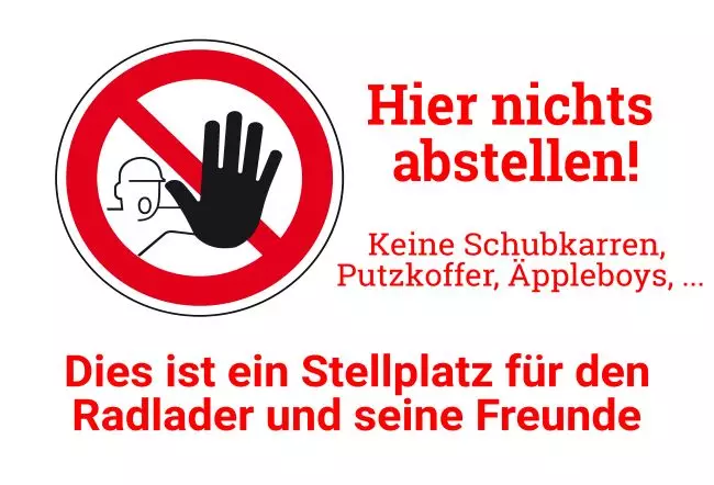 Warnschild Zutritt verboten Warnung - Zutritt verboten Hier nicht abstellen! Bild