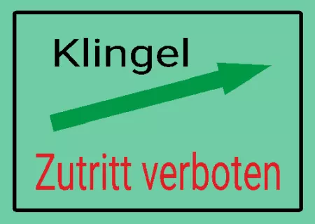 Warnschild Zutritt verbotenWarnung - Zutritt verboten Klingen - Zutritt verboten Bild