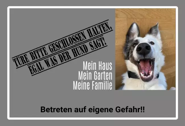 Warnschild Zutritt verboten Warnung - Zutritt verboten Mein Haus Bild