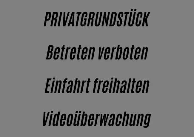 Warnschild Zutritt verboten Warnung - Zutritt verboten Privatgrundstück Bild