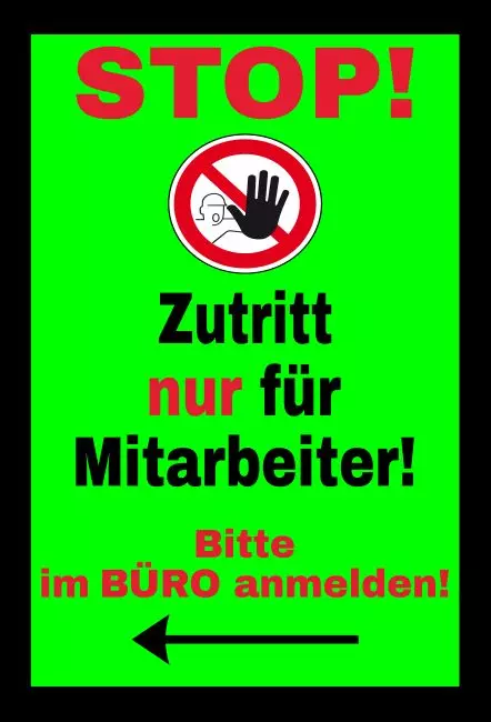 Warnschild Zutritt verboten Warnung - Zutritt verboten STOP Bild