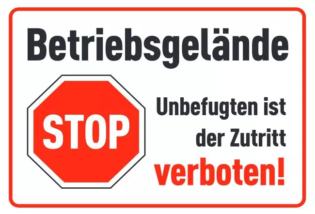 Warnschild Zutritt verboten Warnung - Zutritt verboten Zutritt verboten Bild